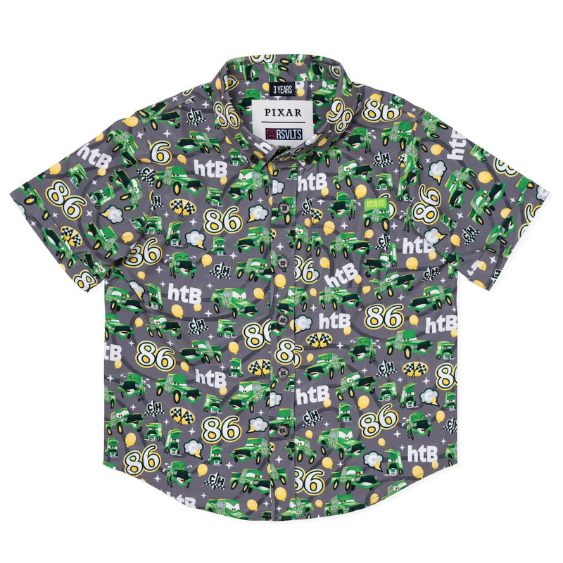 RSVLTS Chick Hicks 86 Preschool KUNUFLEX Short Sleeve Shirt in Green — detail 2