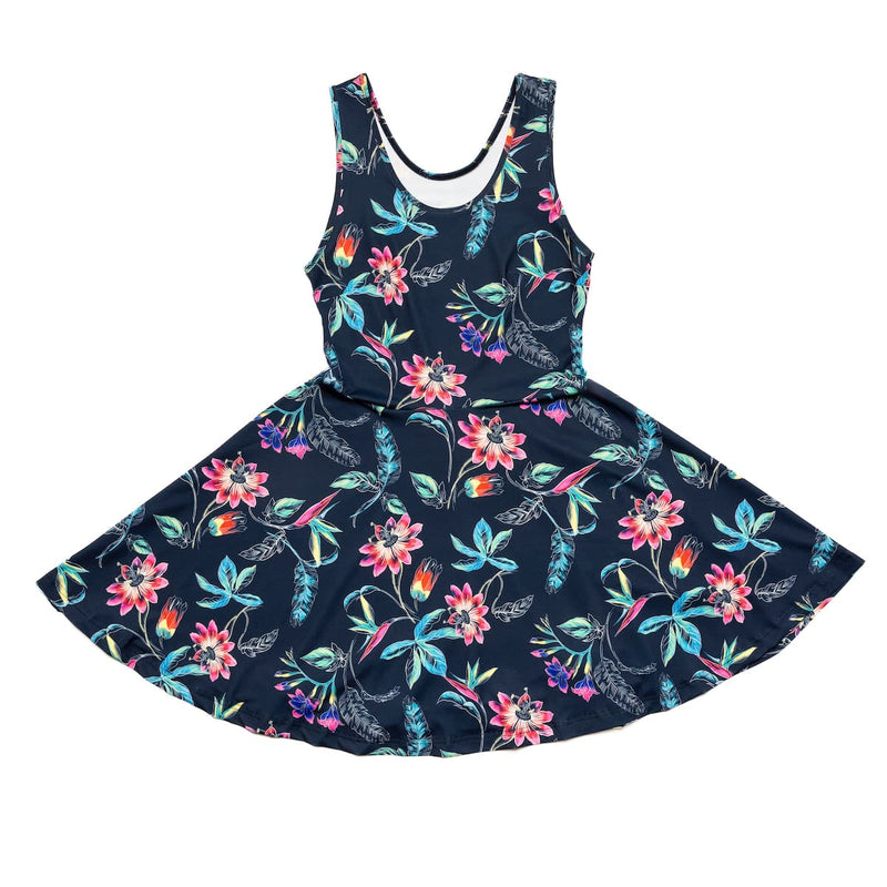 RSVLTS Spring Sketches Skater Dress in Blue — detail 2