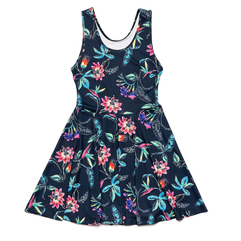 RSVLTS Spring Sketches Skater Dress in Blue — detail 5