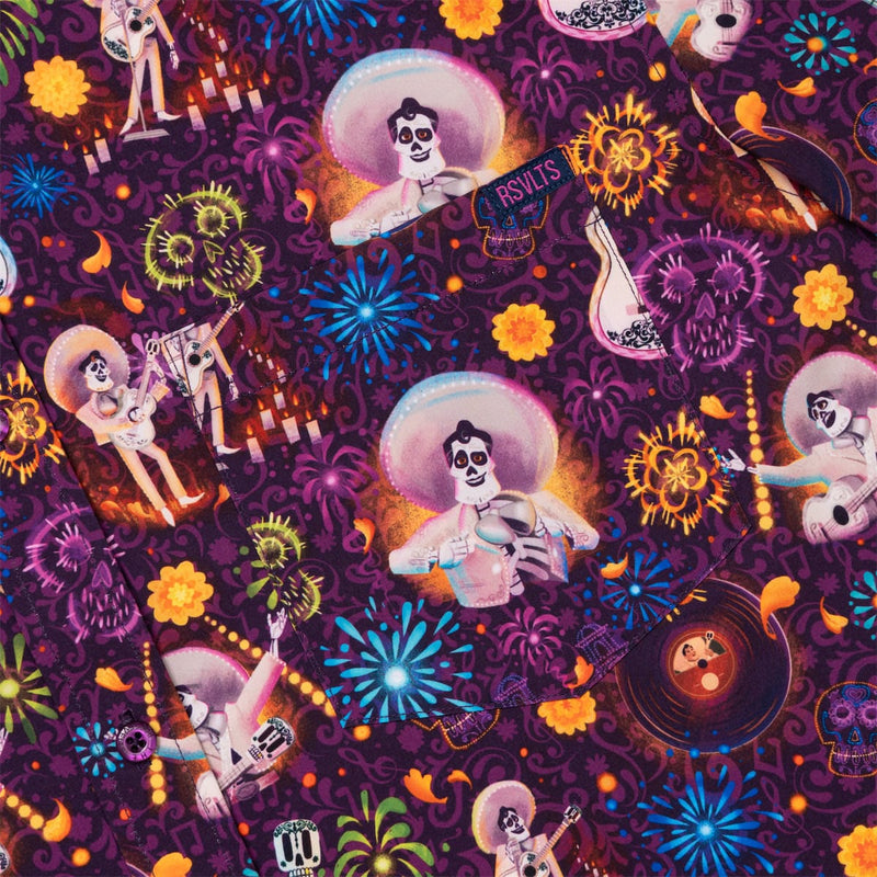 RSVLTS Remember Me KUNUFLEX Short Sleeve Shirt in Purple — detail 3