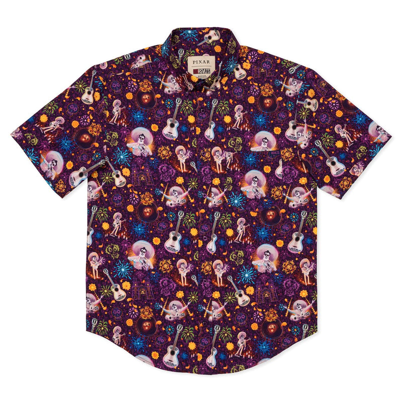 RSVLTS Remember Me KUNUFLEX Short Sleeve Shirt in Purple — detail 5