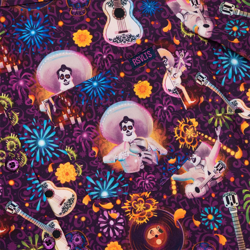 RSVLTS Remember Me Women's KUNUFLEX Short Sleeve Shirt in Purple — detail 4