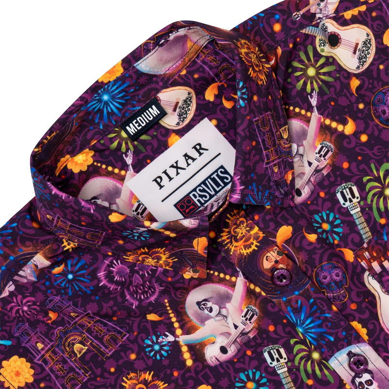 RSVLTS Remember Me Youth KUNUFLEX Short Sleeve Shirt in Purple — detail 3