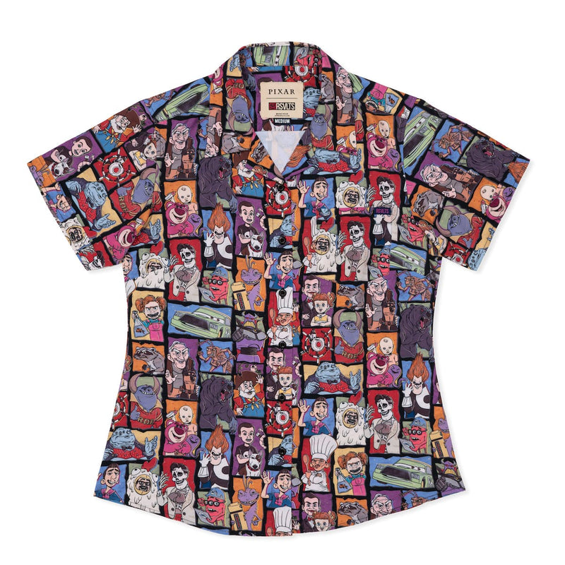 RSVLTS Up to No Good Women's KUNUFLEX Short Sleeve Shirt in Multicolor — detail 2