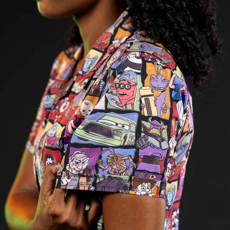 RSVLTS Up to No Good Women's KUNUFLEX Short Sleeve Shirt in Multicolor — detail 5