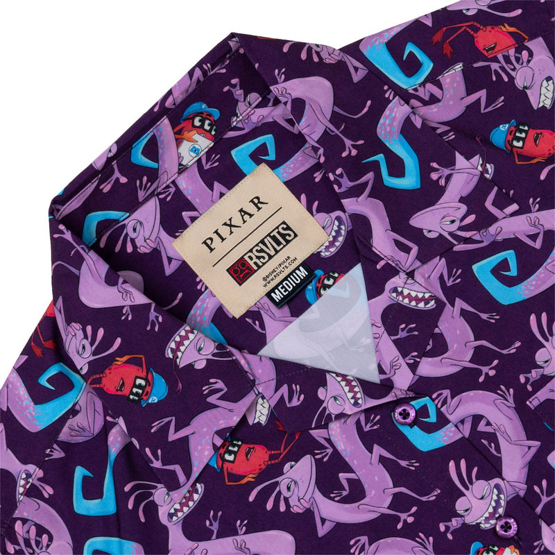 RSVLTS Slithering Sabotage Women's KUNUFLEX Short Sleeve Shirt in Purple — detail 6