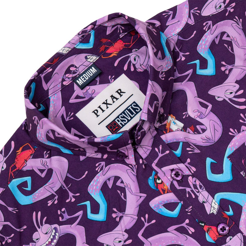 RSVLTS Slithering Sabotage Youth KUNUFLEX Short Sleeve Shirt in Purple — detail 3