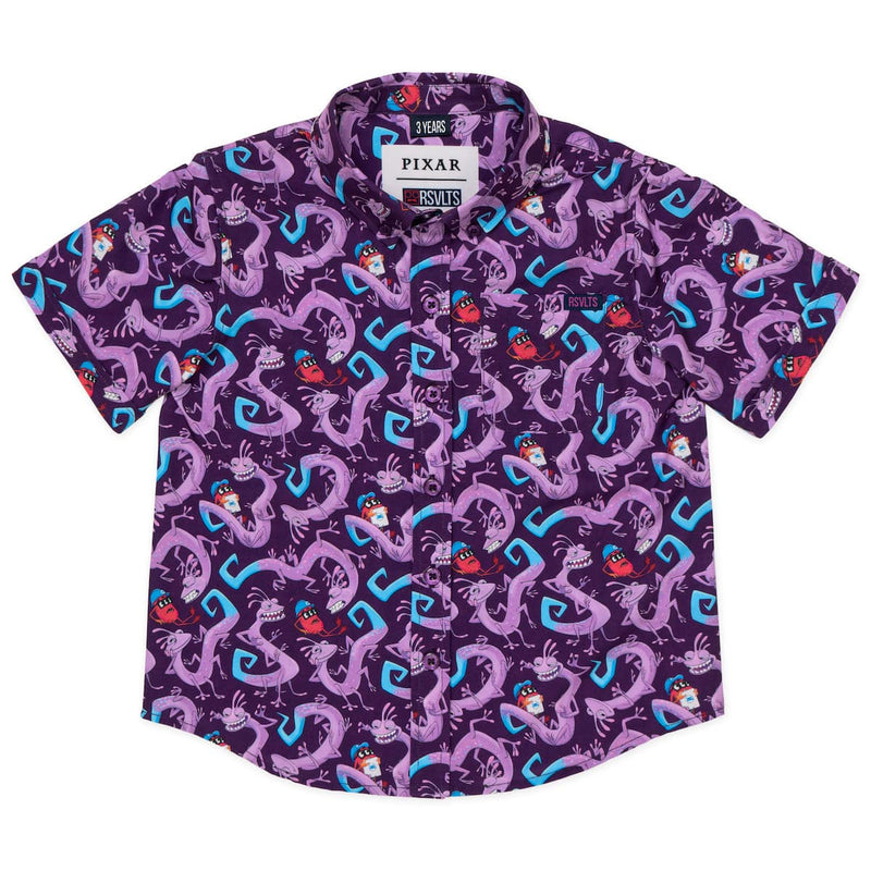 RSVLTS Slithering Sabotage Preschool KUNUFLEX Short Sleeve Shirt in Purple — detail 2