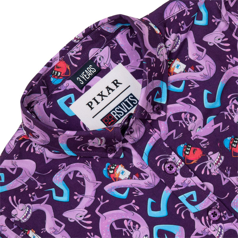 RSVLTS Slithering Sabotage Preschool KUNUFLEX Short Sleeve Shirt in Purple — detail 5