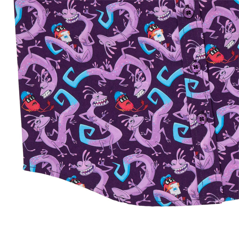 RSVLTS Slithering Sabotage Preschool KUNUFLEX Short Sleeve Shirt in Purple — detail 6