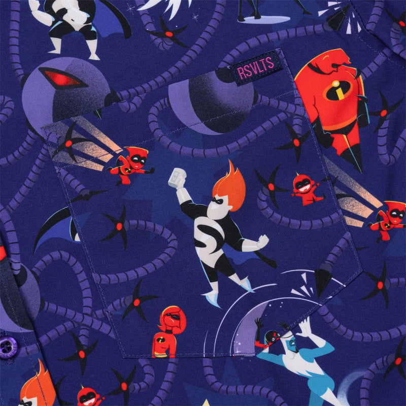 RSVLTS Operation Kronos KUNUFLEX Short Sleeve Shirt in Purple — detail 3