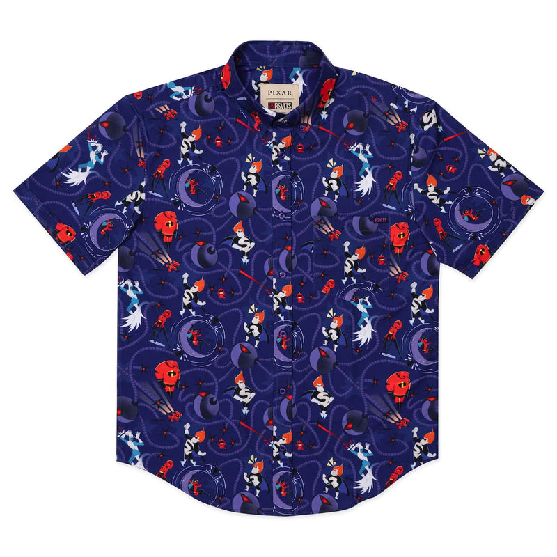 RSVLTS Operation Kronos KUNUFLEX Short Sleeve Shirt in Purple — detail 5