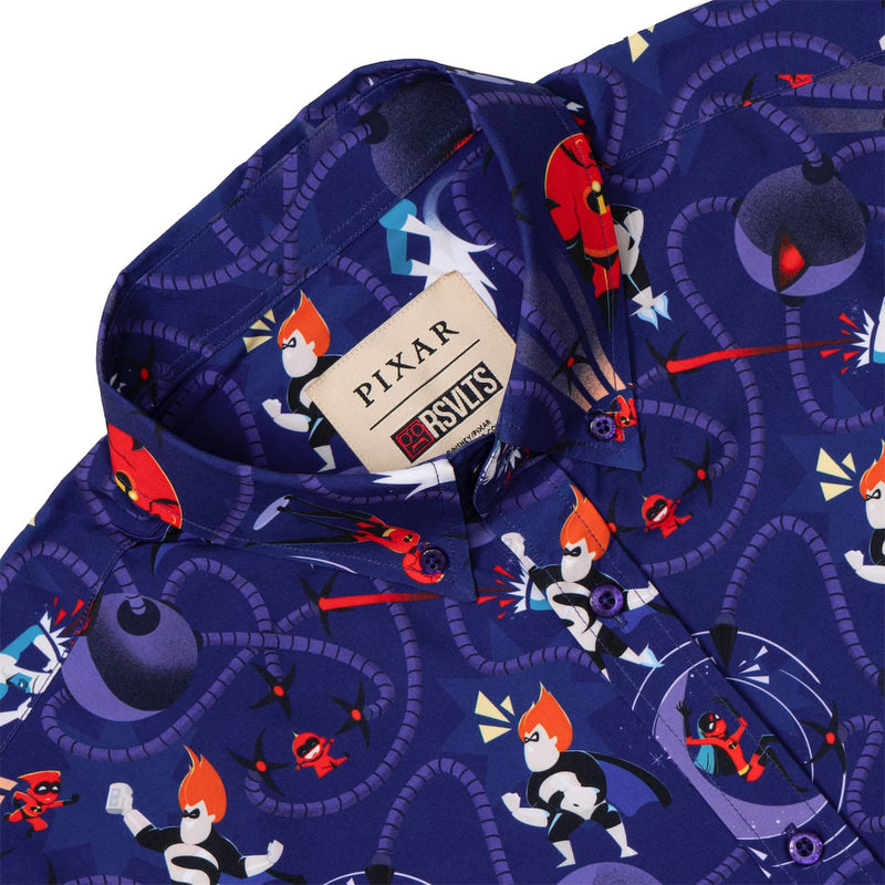 RSVLTS Operation Kronos KUNUFLEX Short Sleeve Shirt in Purple — detail 6