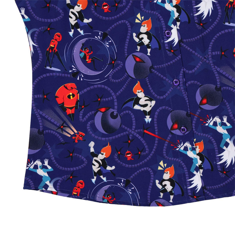 RSVLTS Operation Kronos Women's KUNUFLEX Short Sleeve Shirt in Purple — detail 7