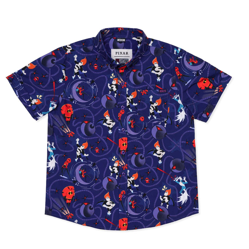 RSVLTS Operation Kronos Youth KUNUFLEX Short Sleeve Shirt in Purple — front view