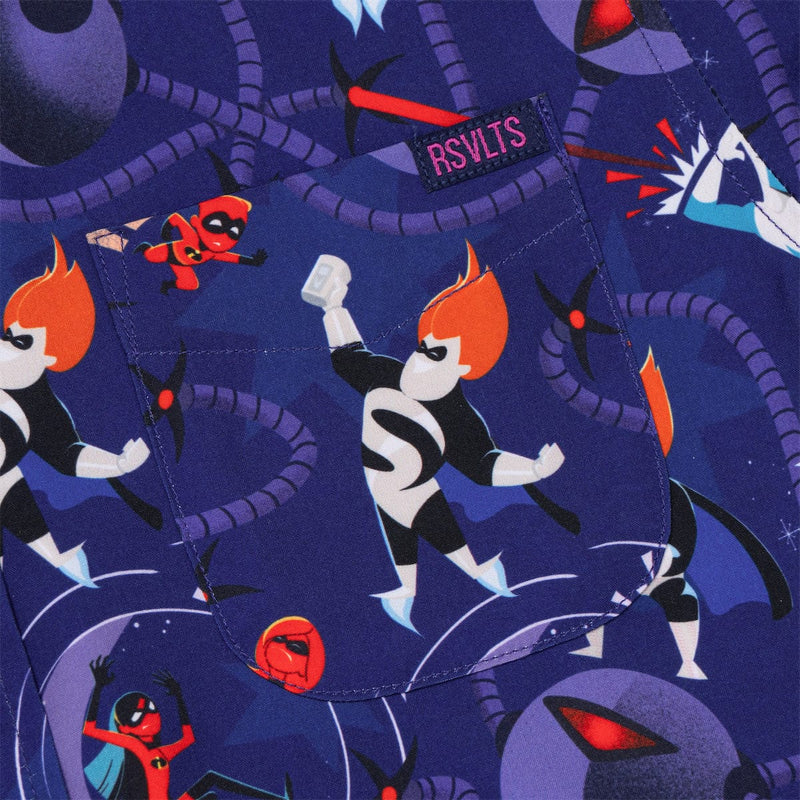 RSVLTS Operation Kronos Youth KUNUFLEX Short Sleeve Shirt in Purple — detail 2