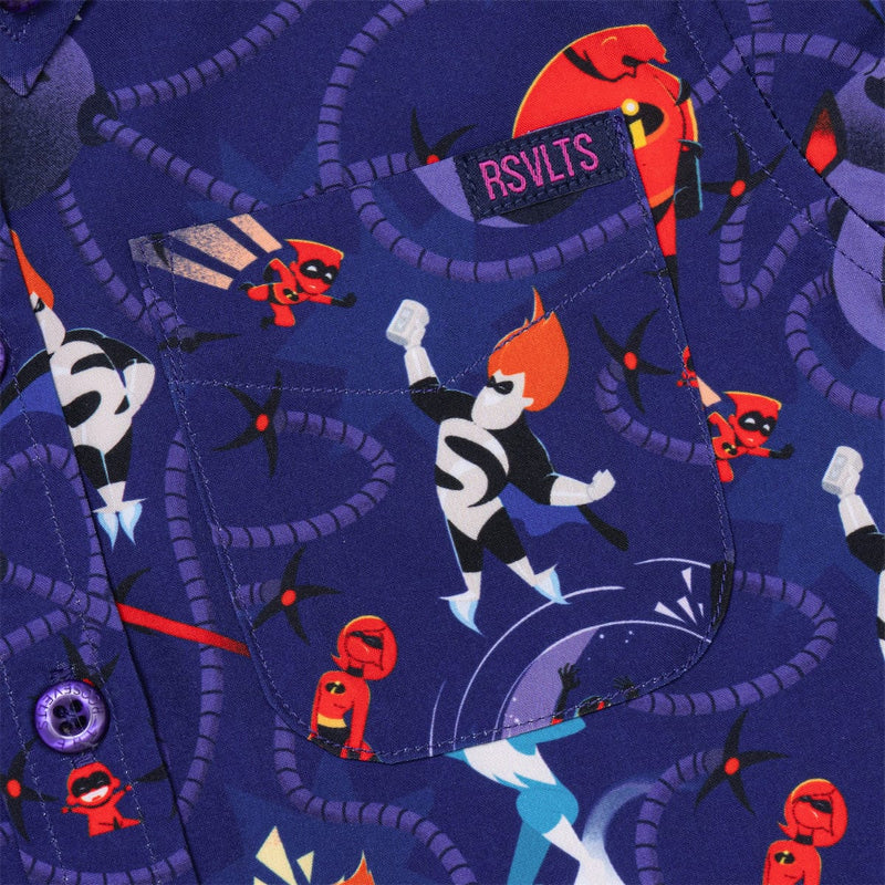 RSVLTS Operation Kronos Preschool KUNUFLEX Short Sleeve Shirt in Purple — detail 3