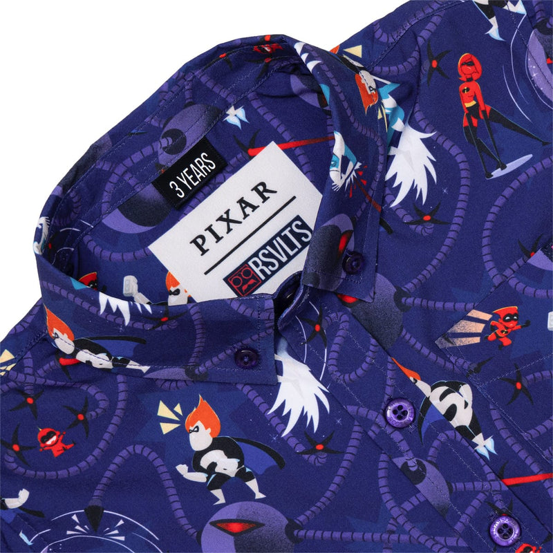 RSVLTS Operation Kronos Preschool KUNUFLEX Short Sleeve Shirt in Purple — detail 4