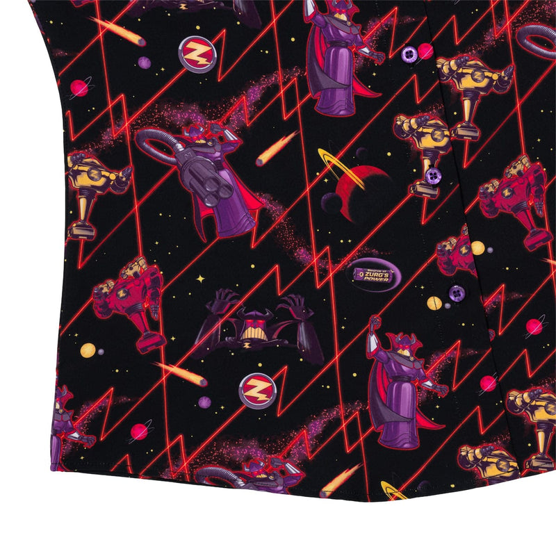 RSVLTS Emperor of Evil Women's KUNUFLEX Short Sleeve Shirt in Black — detail 7