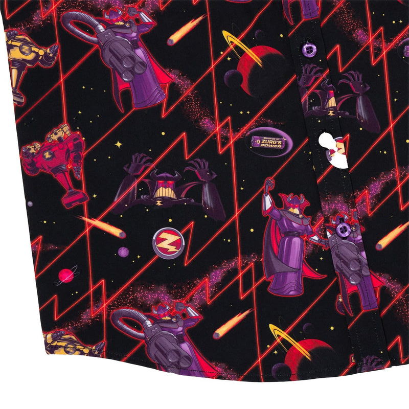 RSVLTS Emperor of Evil Youth KUNUFLEX Short Sleeve Shirt in Black — detail 4