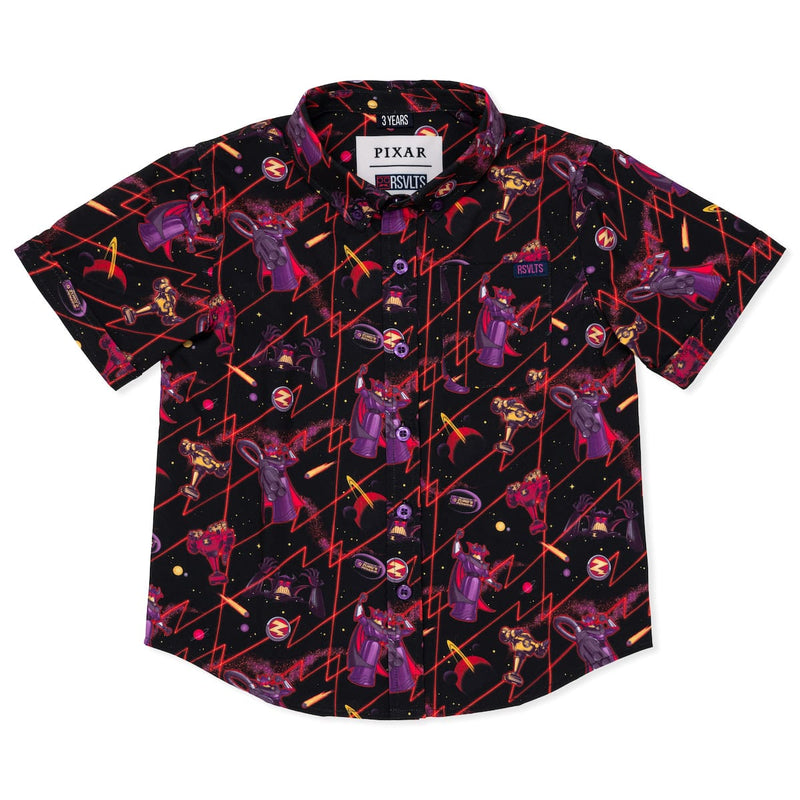 RSVLTS Emperor of Evil Preschool KUNUFLEX Short Sleeve Shirt in Black — detail 2