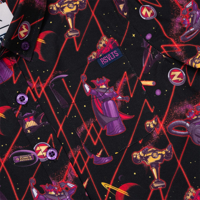 RSVLTS Emperor of Evil Preschool KUNUFLEX Short Sleeve Shirt in Black — detail 3
