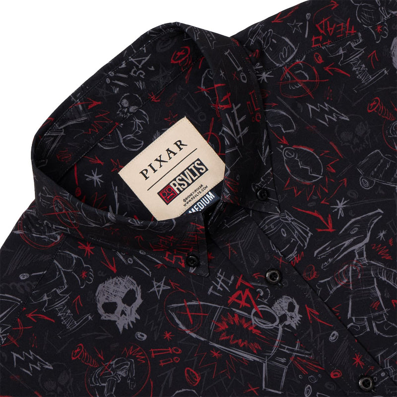 RSVLTS Sid's Schematics KUNUFLEX Short Sleeve Shirt in Black — detail 6