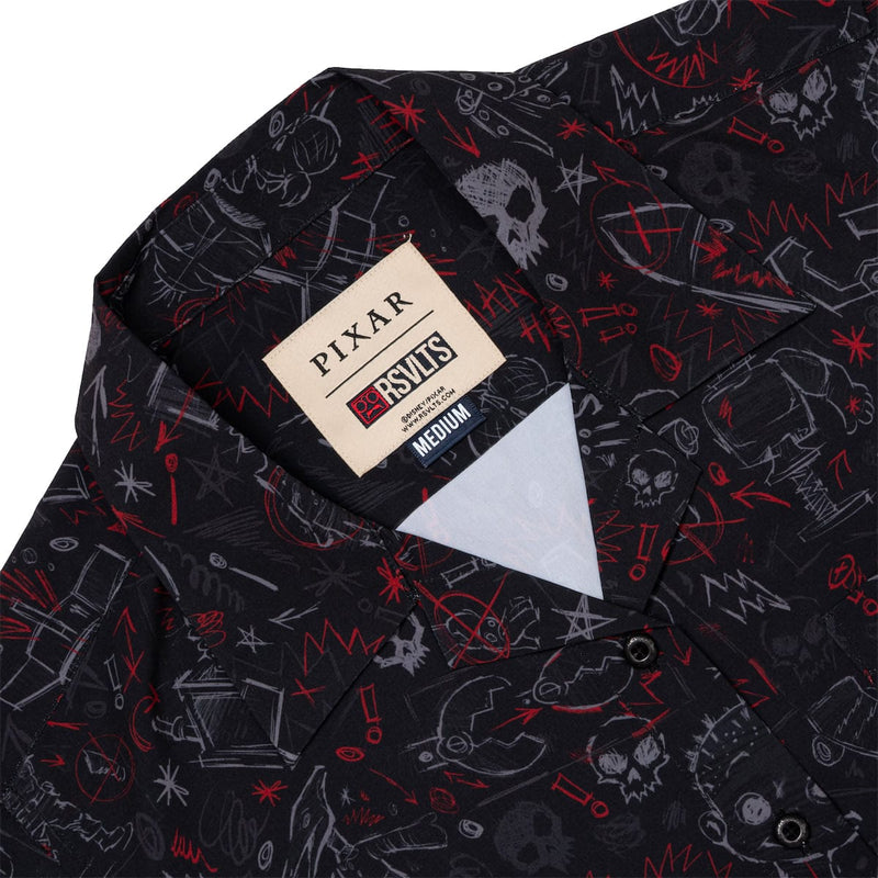 RSVLTS Sid's Schematics Women's KUNUFLEX Short Sleeve Shirt in Black — detail 6