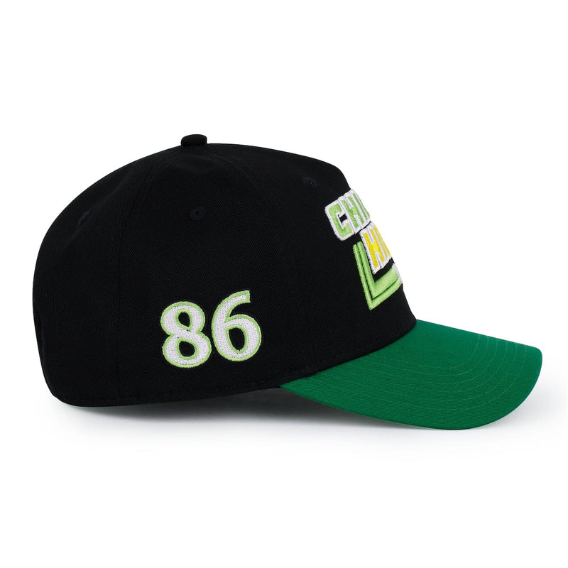 RSVLTS Chick Hicks 86 5-Panel Curved Brim Hat in Black — detail 7