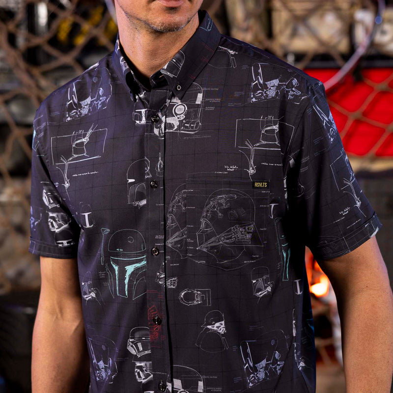 RSVLTS Helmetrics KUNUFLEX Short Sleeve Shirt in Black — detail 4