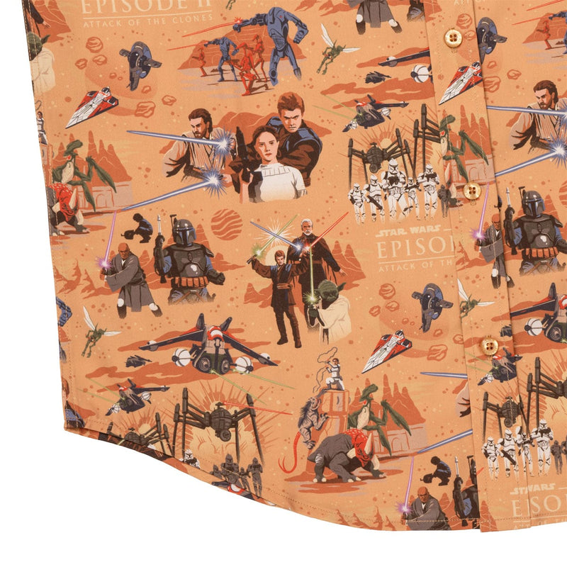 RSVLTS This Slumber Party's Over KUNUFLEX Short Sleeve Shirt in Orange — detail 7