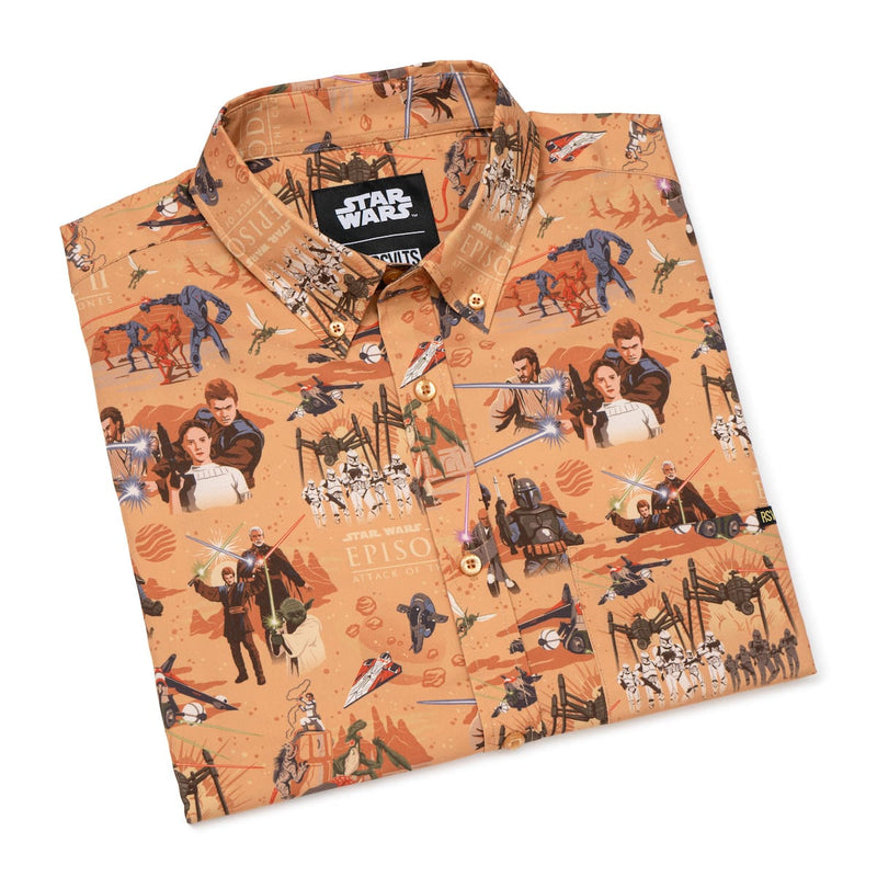 RSVLTS This Slumber Party's Over KUNUFLEX Short Sleeve Shirt in Orange — detail 8
