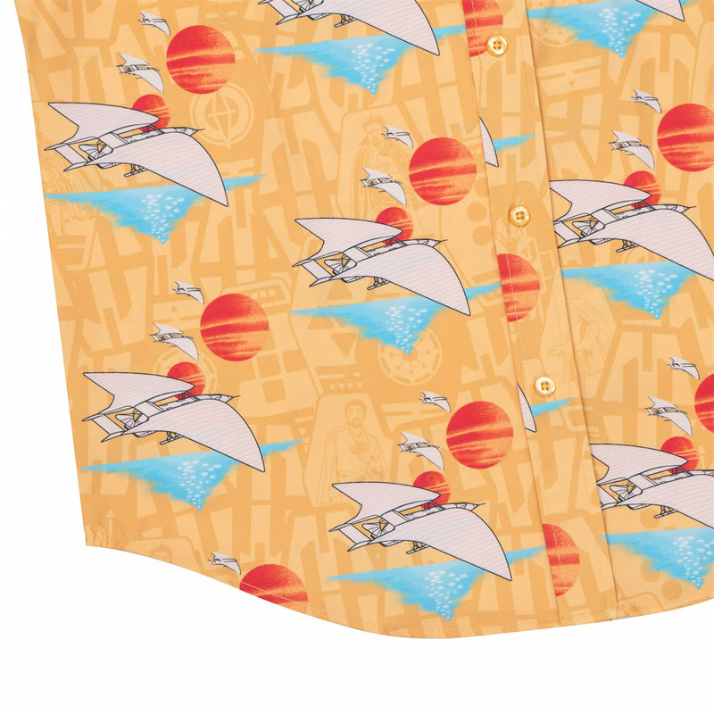 RSVLTS Lando's Gamble KUNUFLEX Short Sleeve Shirt in Orange — detail 6