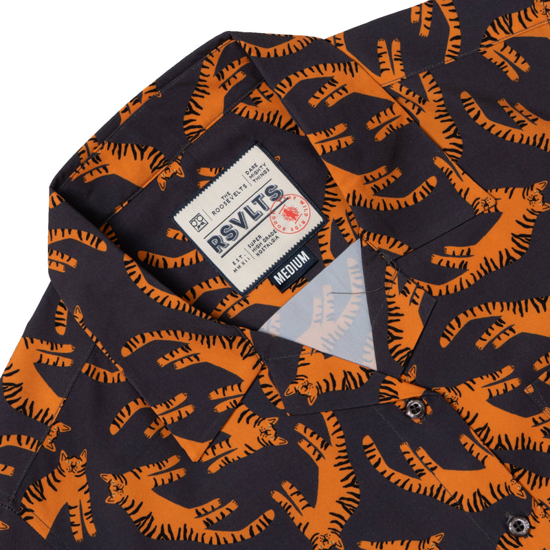 RSVLTS Easy Tiger Women's KUNUFLEX Short Sleeve Shirt in Black — detail 3
