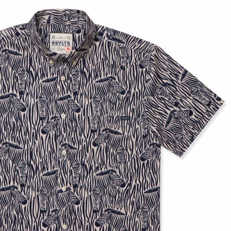 RSVLTS Z-Bruhs KUNUFLEX Short Sleeve Shirt in Black — front view