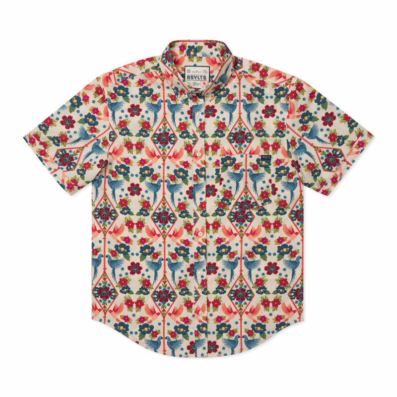 RSVLTS The Aviary KUNUFLEX Short Sleeve Shirt in Multicolor — detail 3
