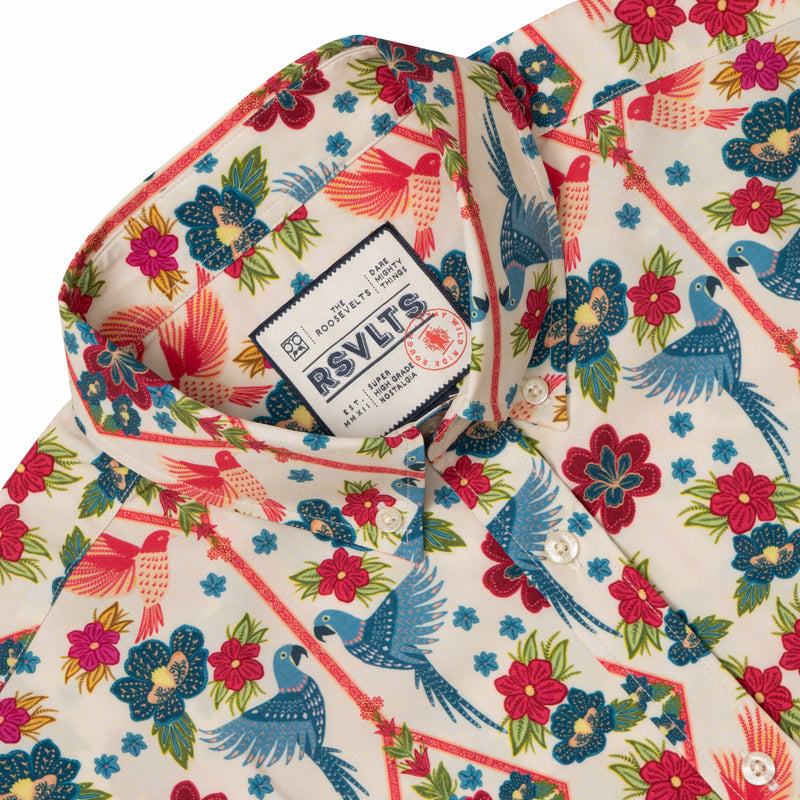 RSVLTS The Aviary KUNUFLEX Short Sleeve Shirt in Multicolor — detail 4