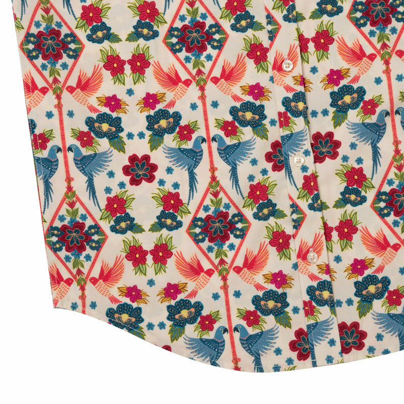 RSVLTS The Aviary KUNUFLEX Short Sleeve Shirt in Multicolor — detail 5