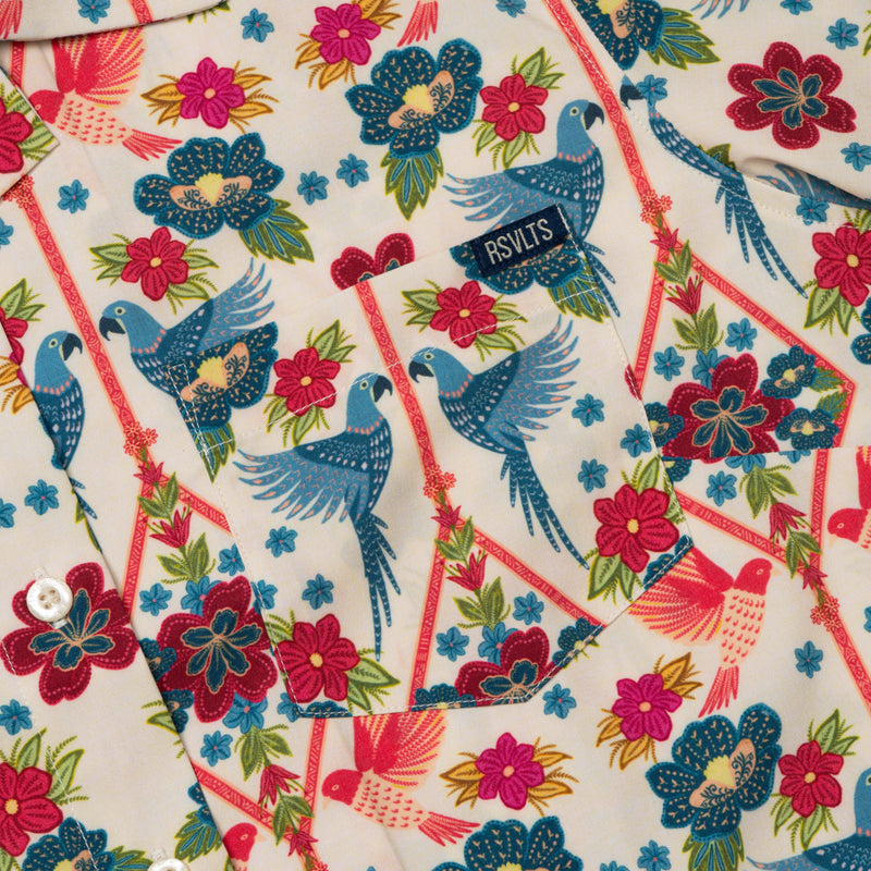 RSVLTS The Aviary Women's KUNUFLEX Short Sleeve Shirt in Multicolor — detail 2