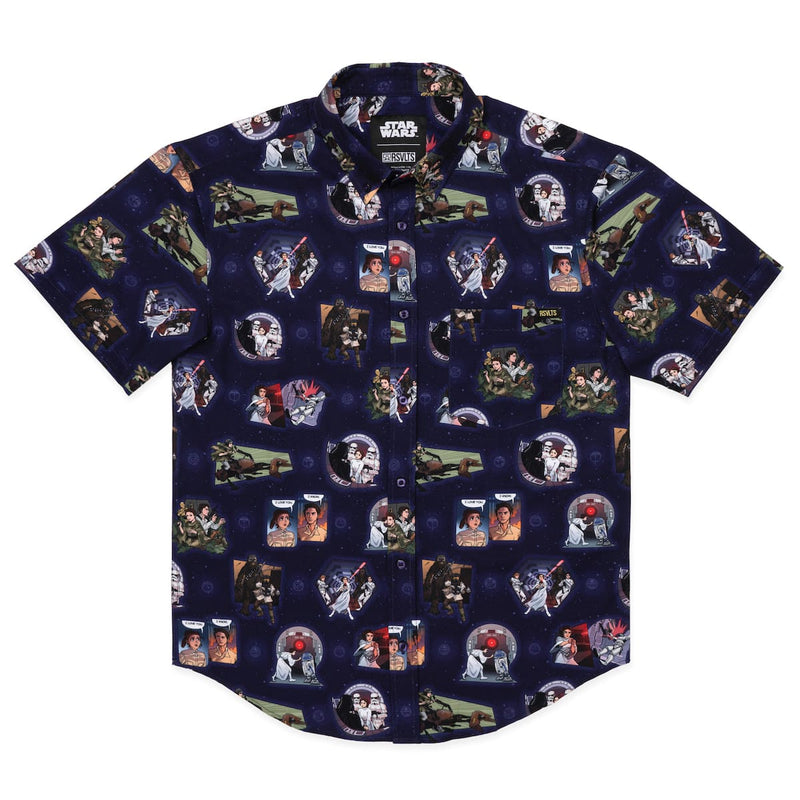 RSVLTS Royal Rebel KUNUFLEX Short Sleeve Shirt in Black — detail 5