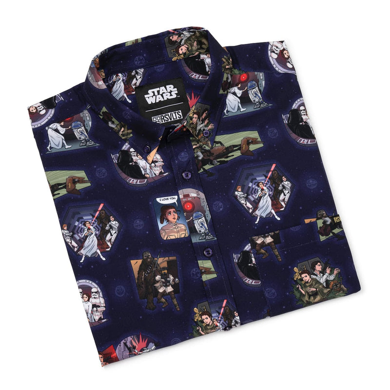 RSVLTS Royal Rebel KUNUFLEX Short Sleeve Shirt in Black — detail 8