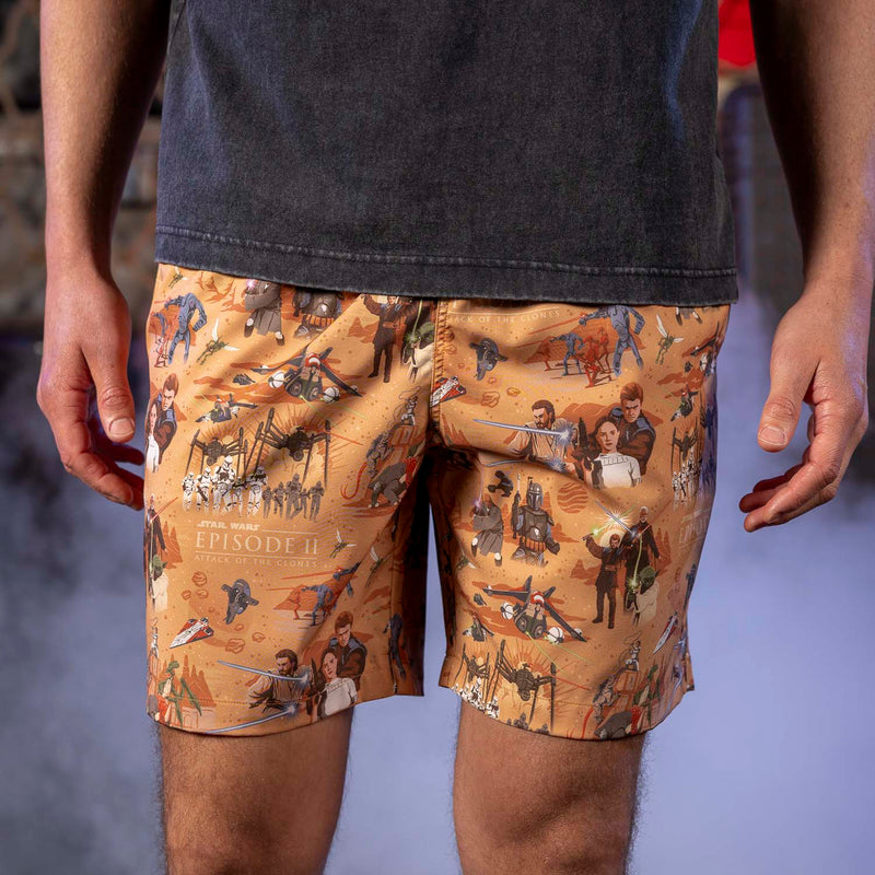 RSVLTS This Slumber Party's Over Hybrid Shorts in Orange — detail 2