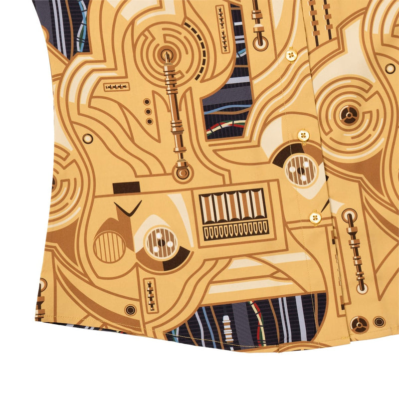 RSVLTS Oh Dear! Women's KUNUFLEX Short Sleeve Shirt in Yellow — detail 7