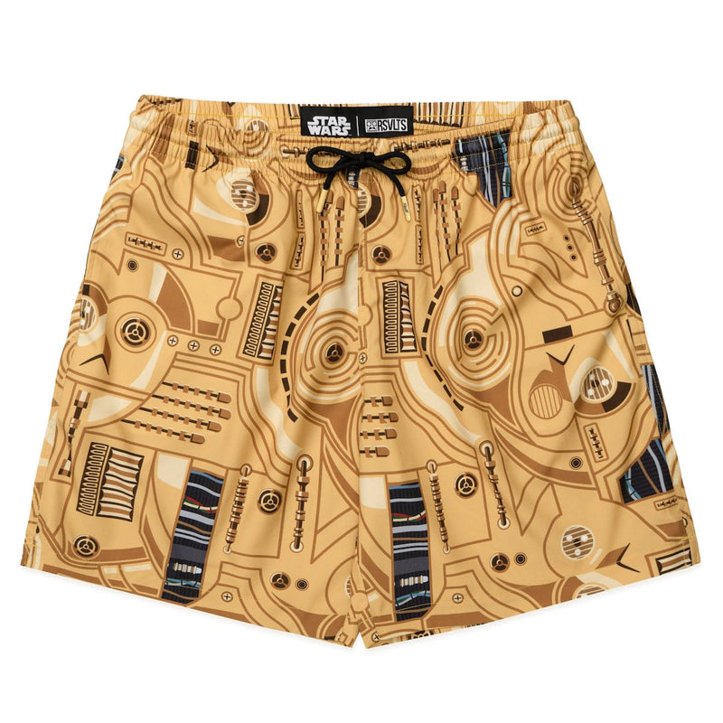 RSVLTS Oh Dear! Hybrid Shorts in Yellow — front view