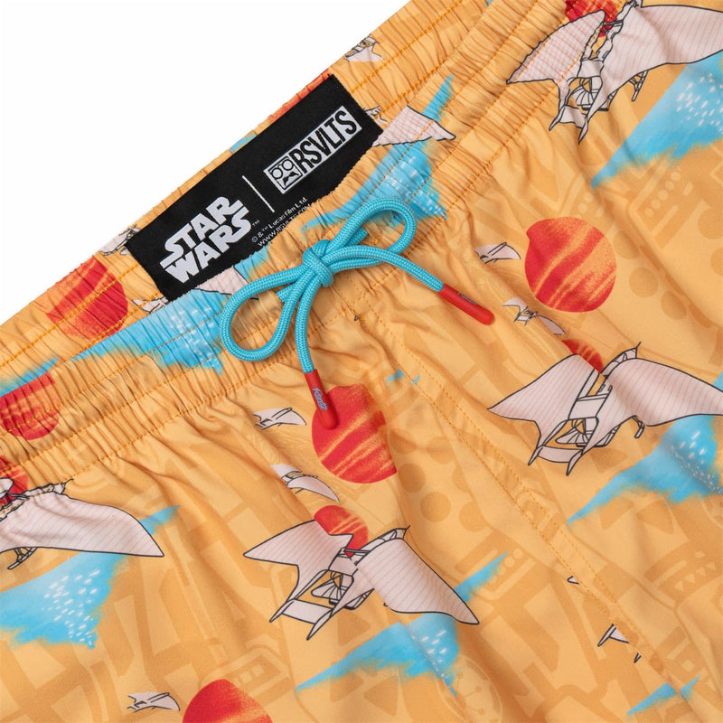RSVLTS Lando's Gamble Hybrid Shorts in Orange — detail 4