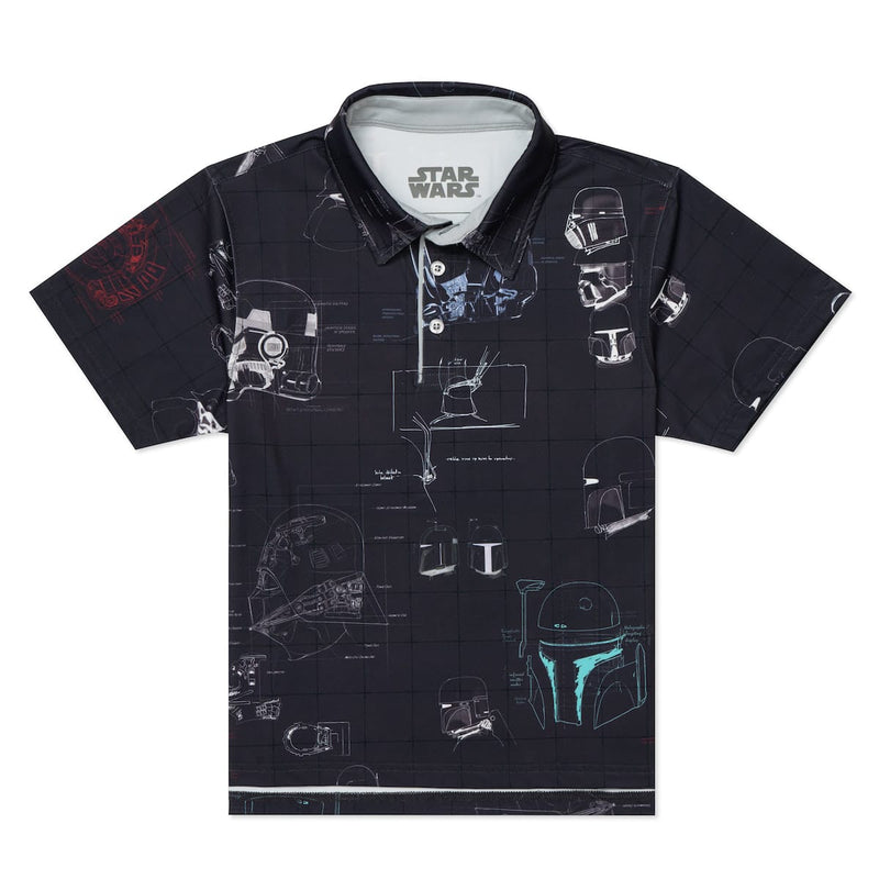 RSVLTS Helmetrics Youth All-Day Polo in Black — front view