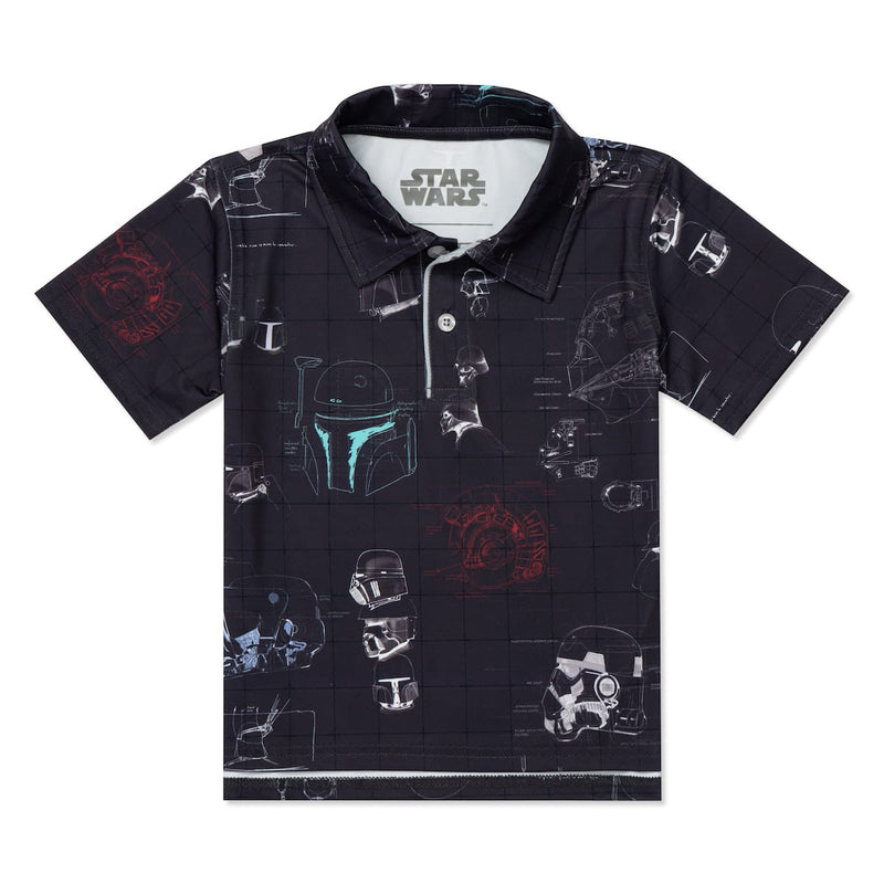 RSVLTS Helmetrics Preschool All-Day Polo in Black — front view