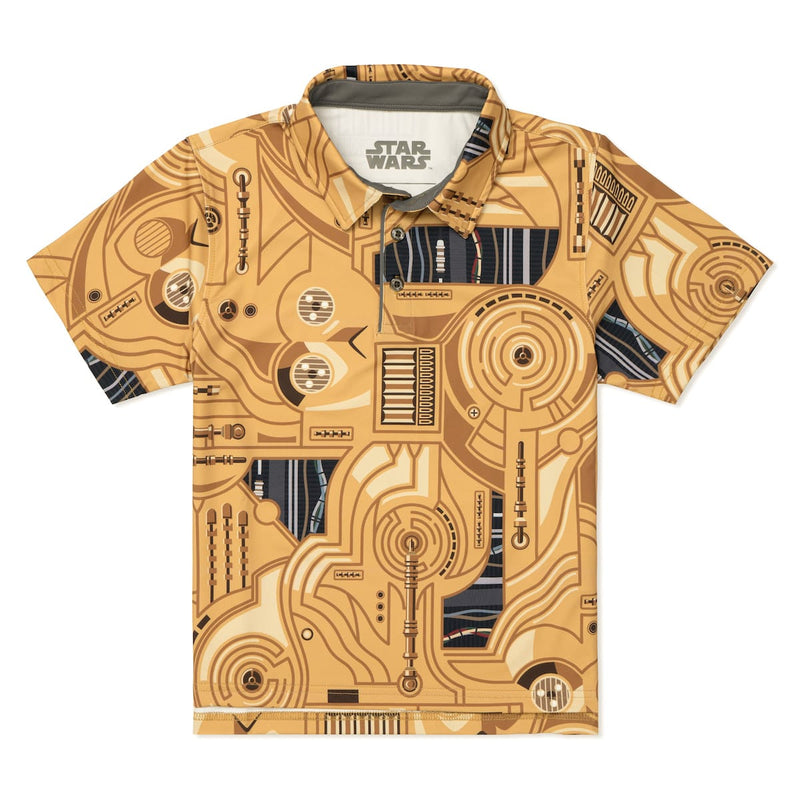 RSVLTS Oh Dear! Youth All-Day Polo in Yellow — front view