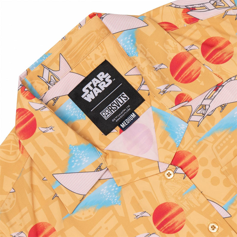 RSVLTS Lando's Gamble Women's KUNUFLEX Short Sleeve Shirt in Orange — detail 6
