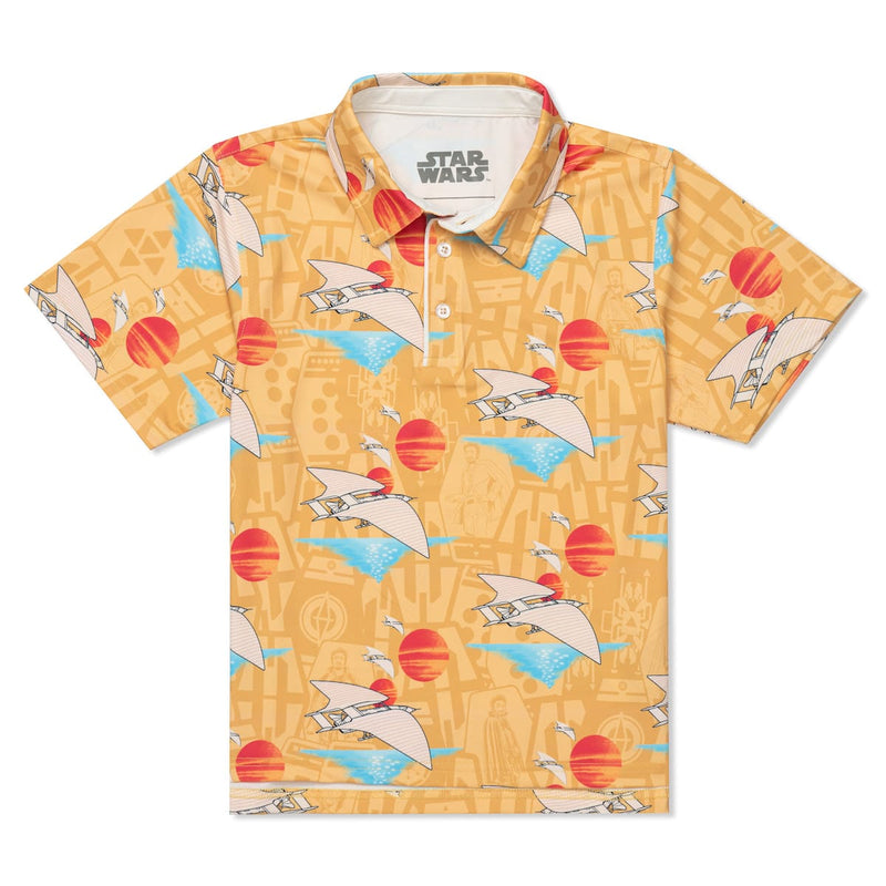RSVLTS Lando's Gamble Youth All-Day Polo in Orange — front view